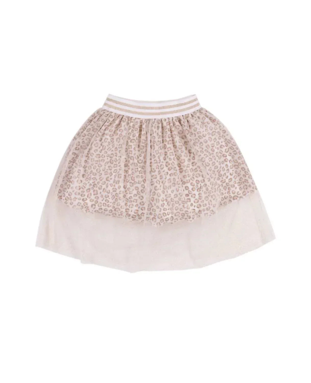 Mädchen Rock Tüll Chiffon Leopardenmuster Glitzer