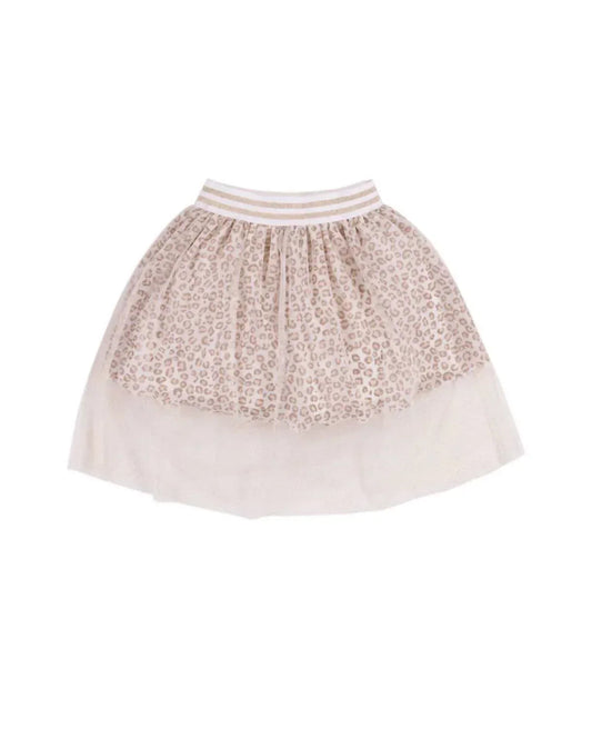 Mädchen Rock Tüll Chiffon Leopardenmuster Glitzer