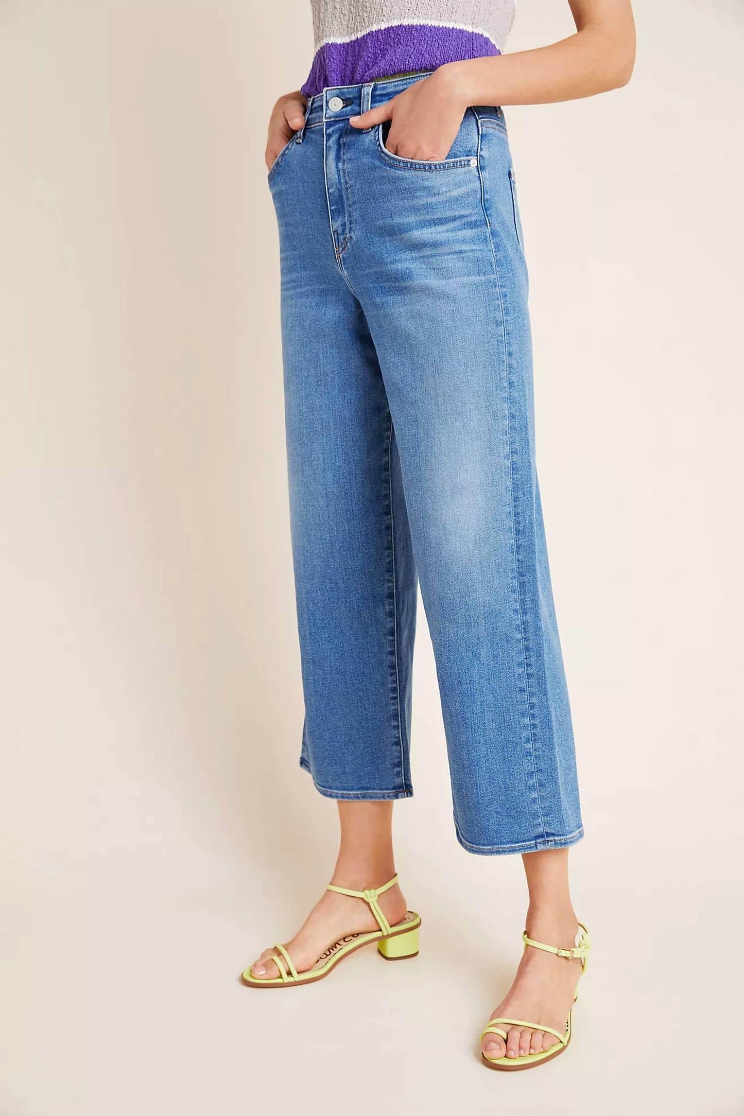 Sunday Ultra High-risecropped Wide Leg Jeans