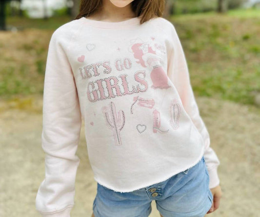 Teenager "Let's Go Girls" Strass-Sweatshirt