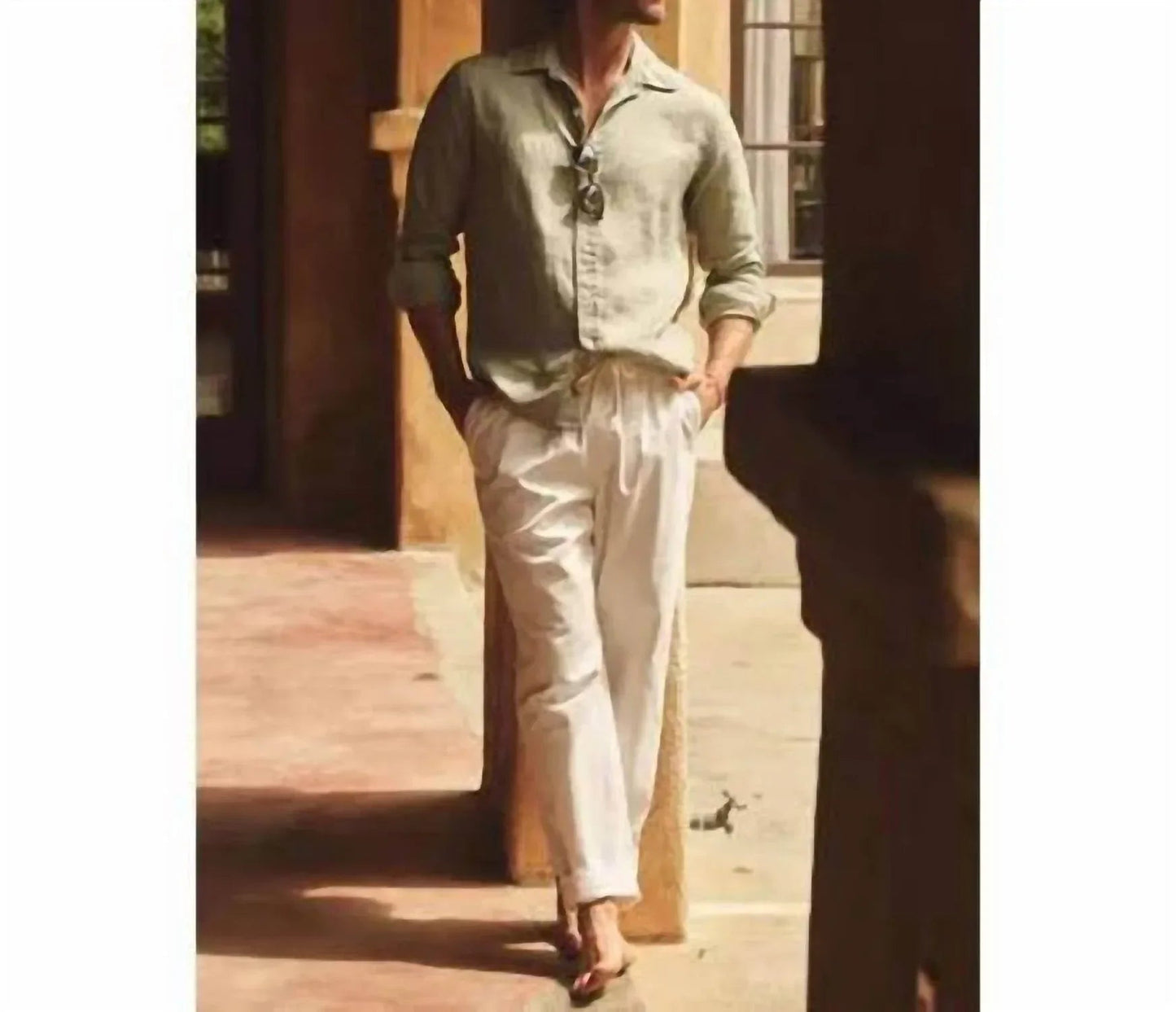 Caruso Linen Button Up