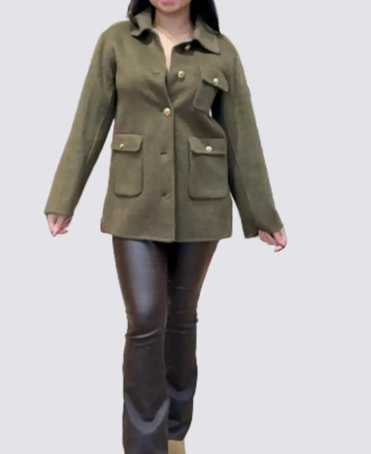 Cashmere Bark Jacket with Button