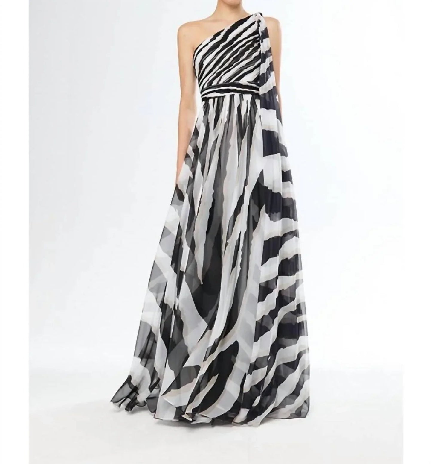 One-Shoulder Maxikleid