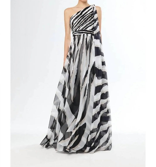 Abito Lungo One-shoulder Maxi Dress