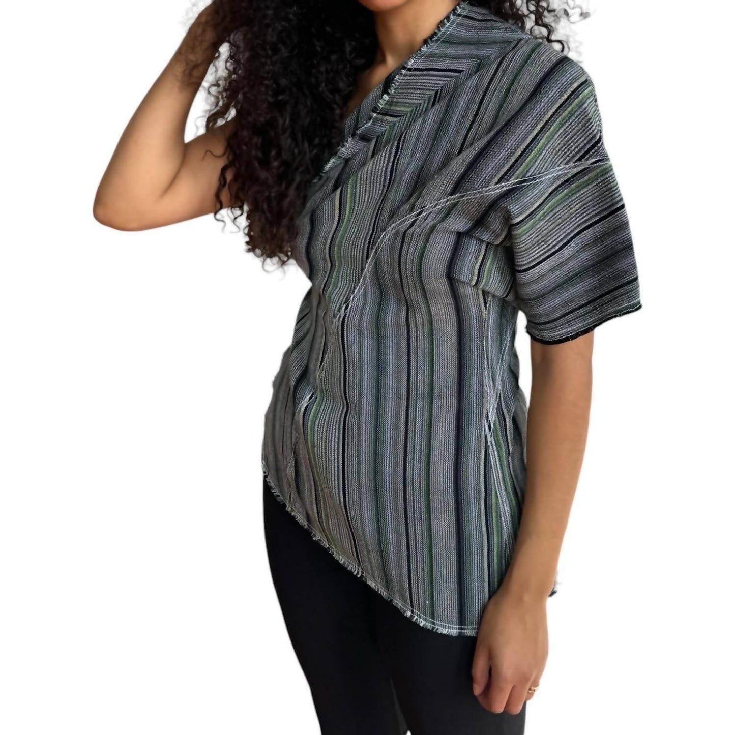 Tela De Raya Loo Weave Asymmetric Top
