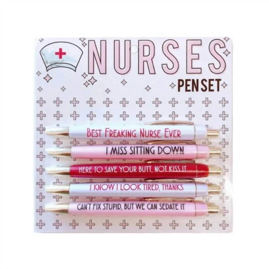 Lustiges Krankenschwestern-Stifte-Set 5er-Pack