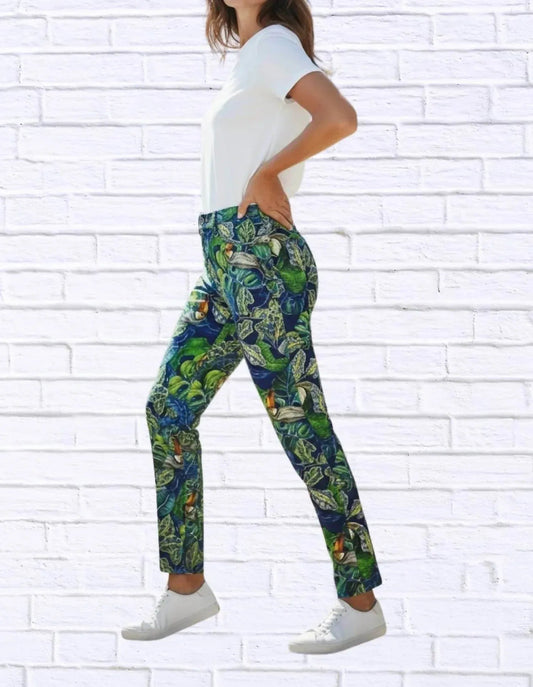 Hose mit tropischem Tukan-Print