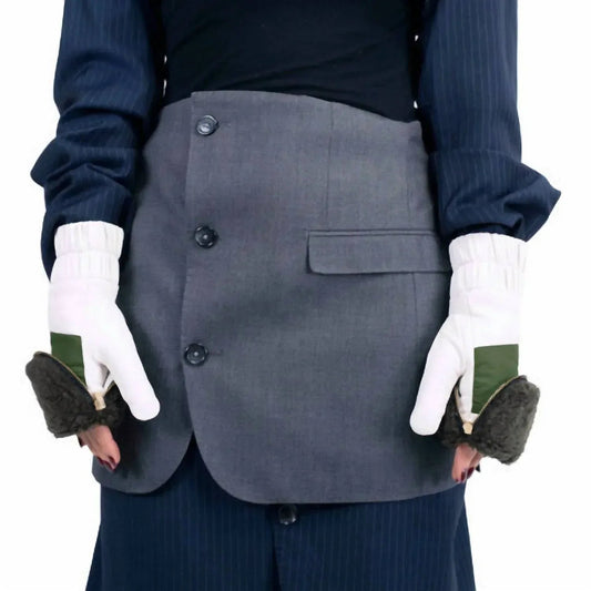 Women's Zip Mitten With Stripe