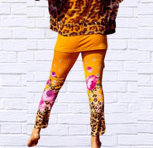 Daniela Sienna Print Stretch Knit Leggings