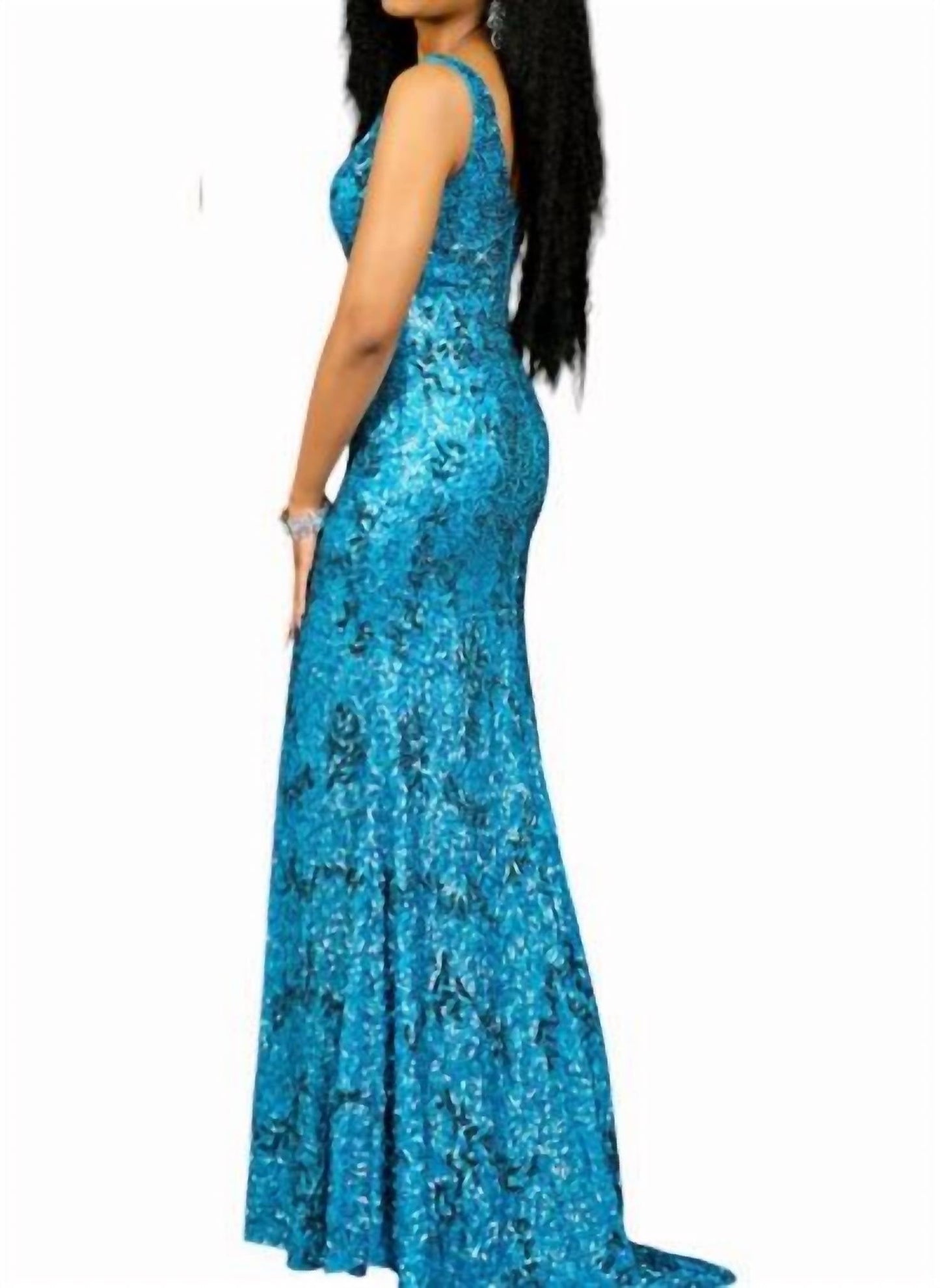 Tüllkleid mit Pailletten
