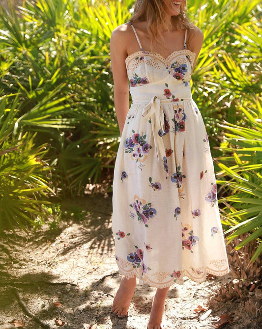 Betina Linen Bouquet Dress