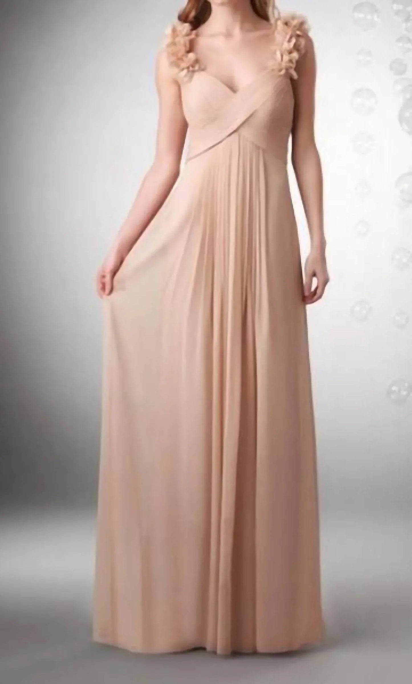 Brautjungfernkleid mit Blütenträgern