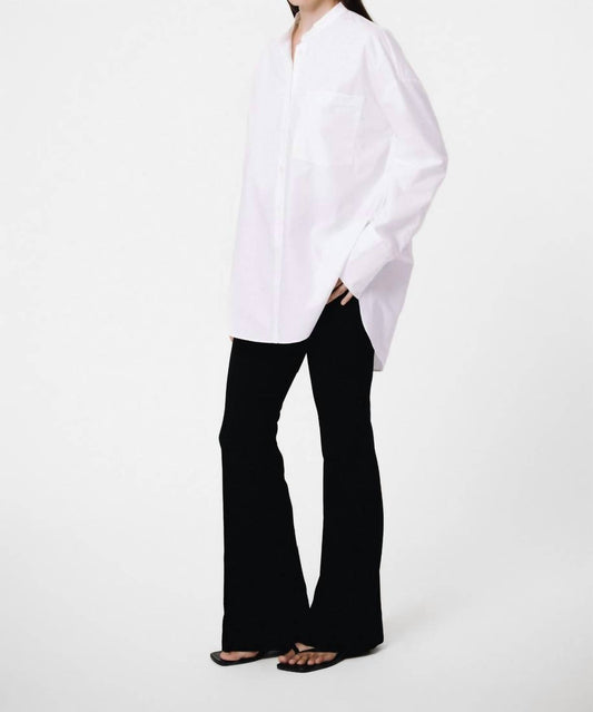 Everyday Mandarin Collar Organic Cotton Shirt