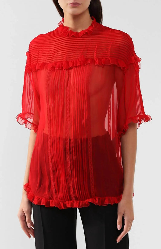 Chiffon Ruffle Shirt