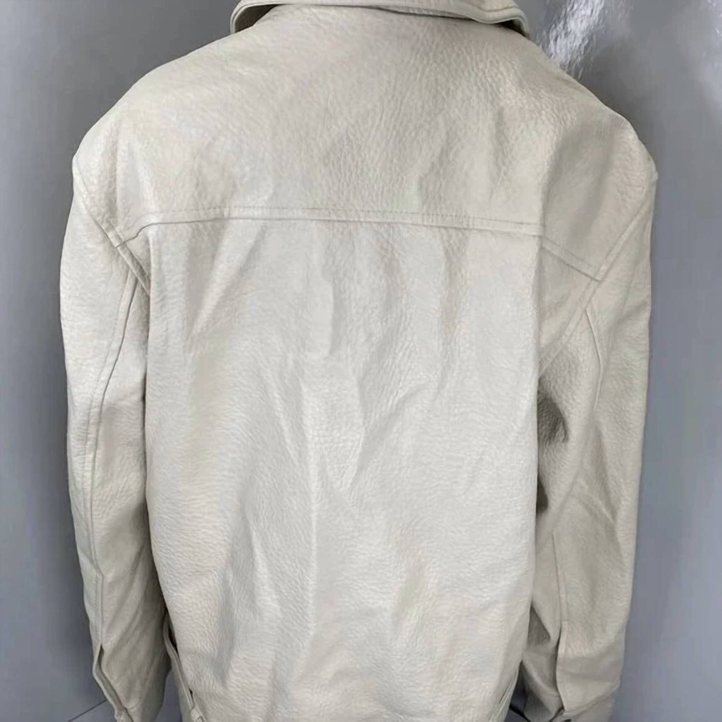 Vegane Damen-Motorradjacke aus Kunstleder