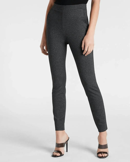 Curvy High Waisted Ponte Tweed Leggings