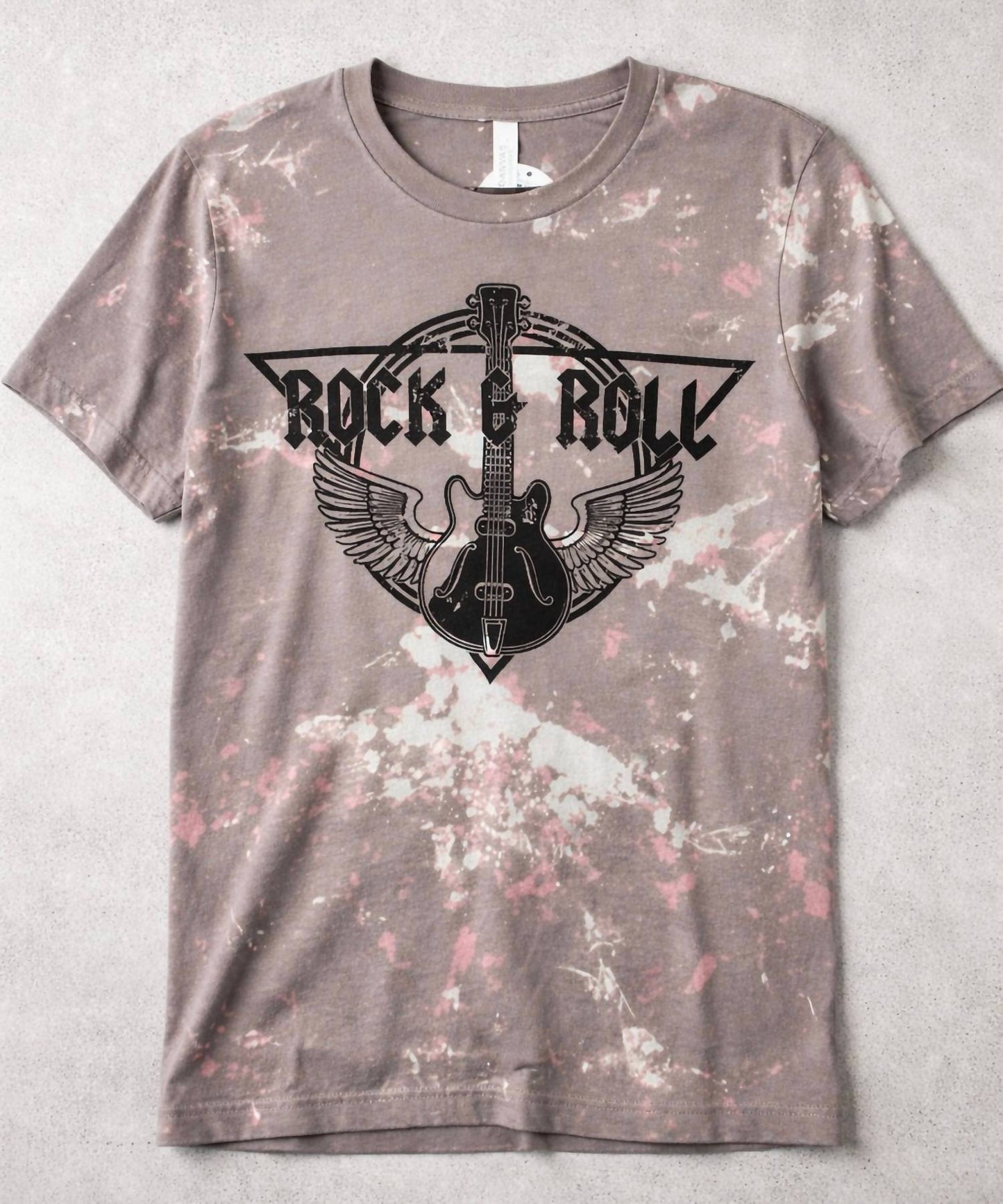 Unisex Rock And Roll Bleached T-Shirt