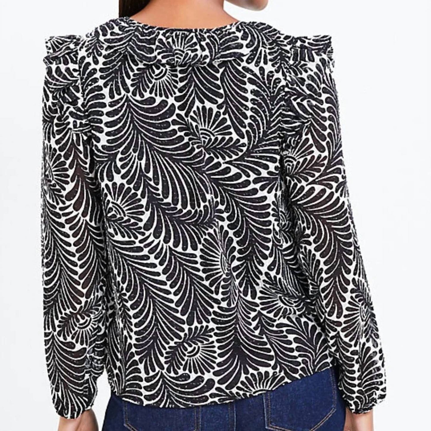 Bluse mit Blättermuster