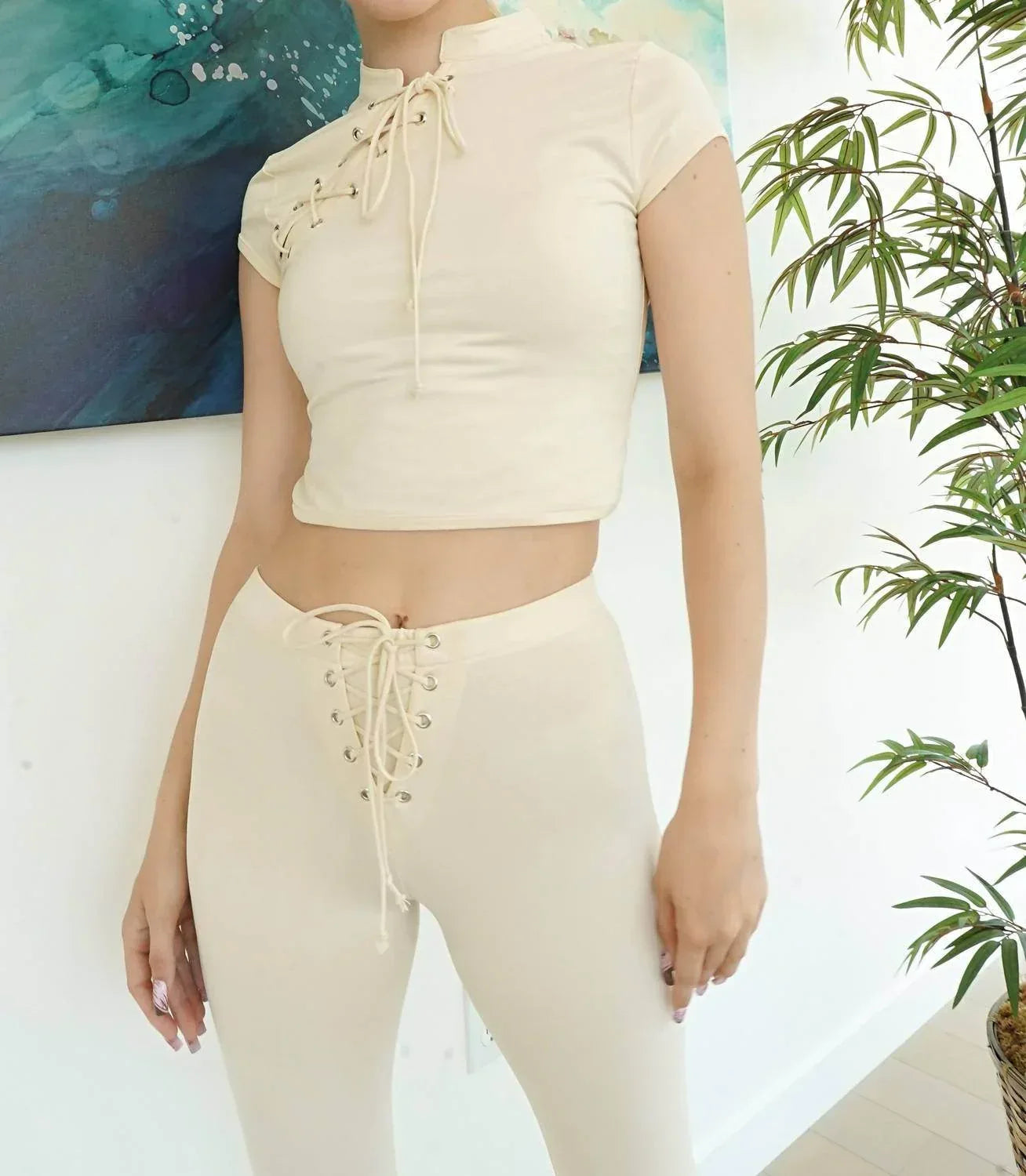 Zara Lace Up Crop Top