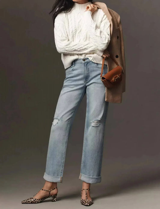 Baggy Relaxed High-rise Slim Boyfriend Jeans