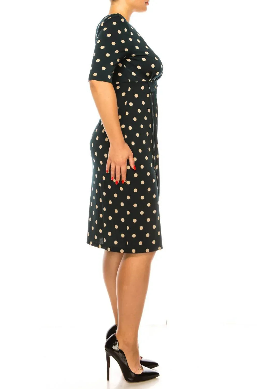 Pleated Waist Sheath Dress