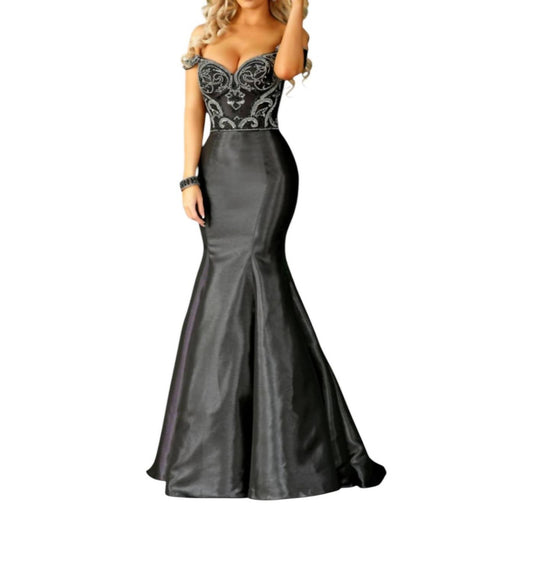 Elegant Off Shoulder Mermaid Evening Dress