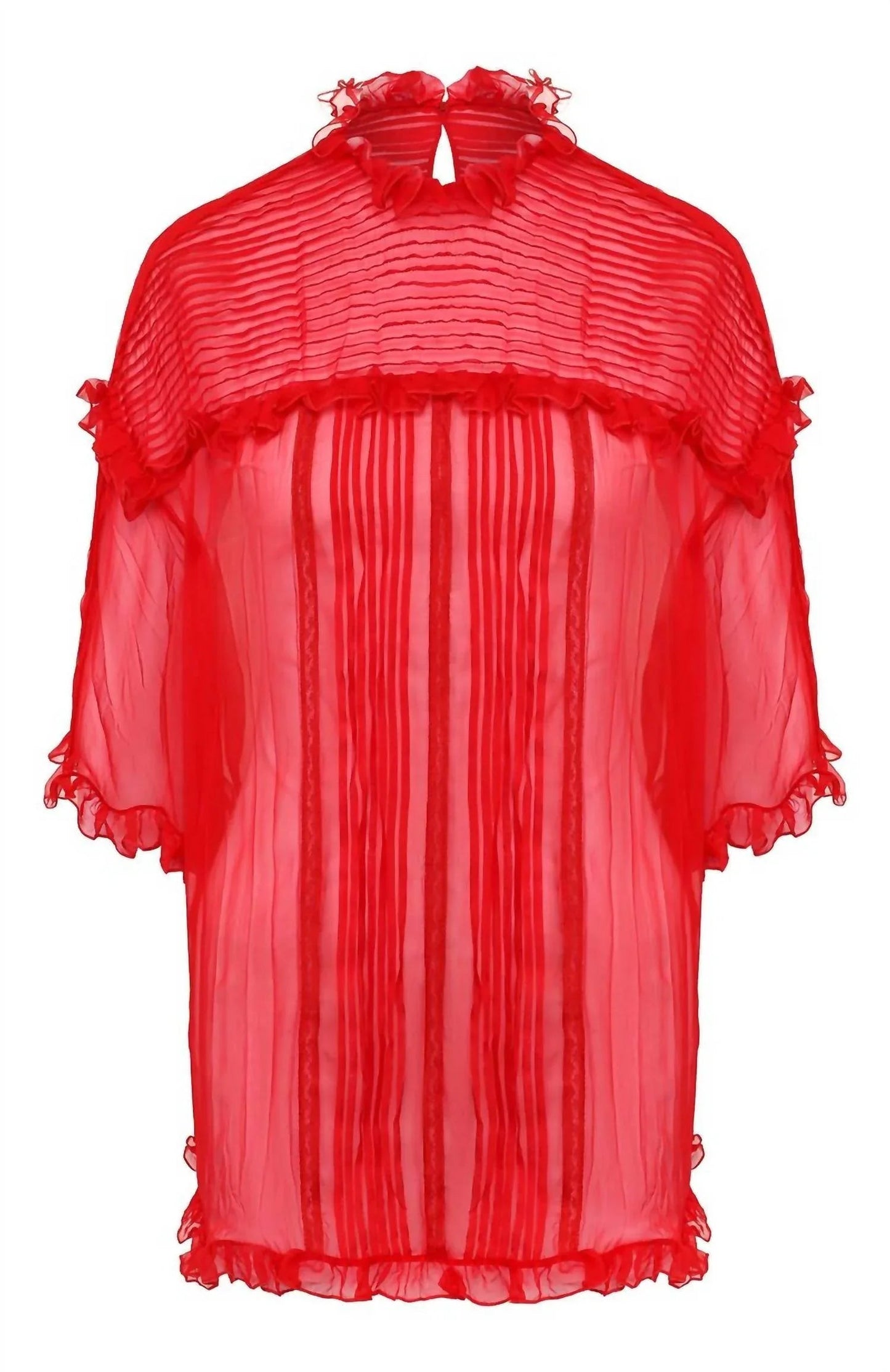 Chiffon-Rüschenhemd