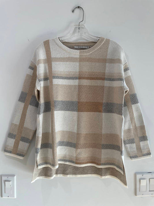 Women's Relaxed Tonal Plaid Top