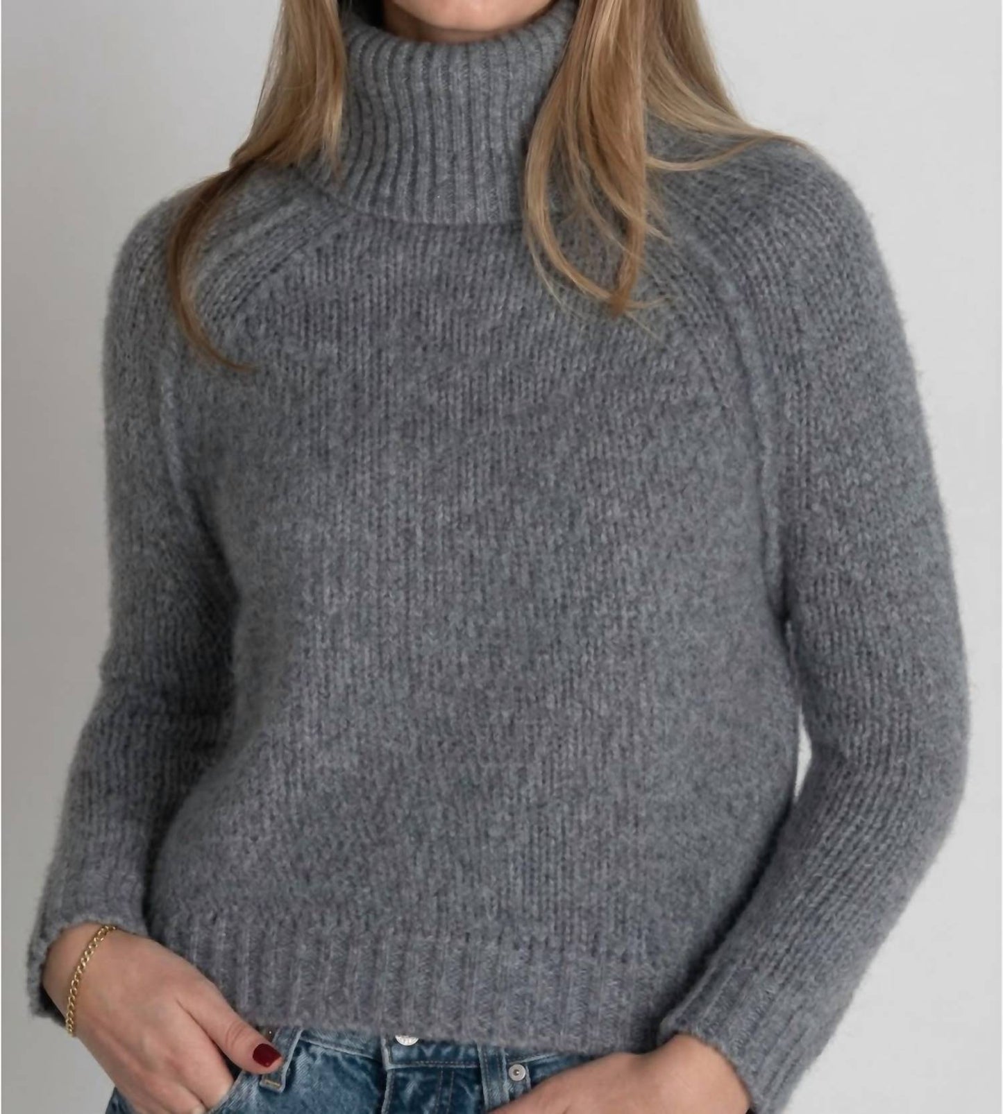 Gestrickter Rollkragenpullover