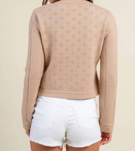 Crop Button Down Sweater
