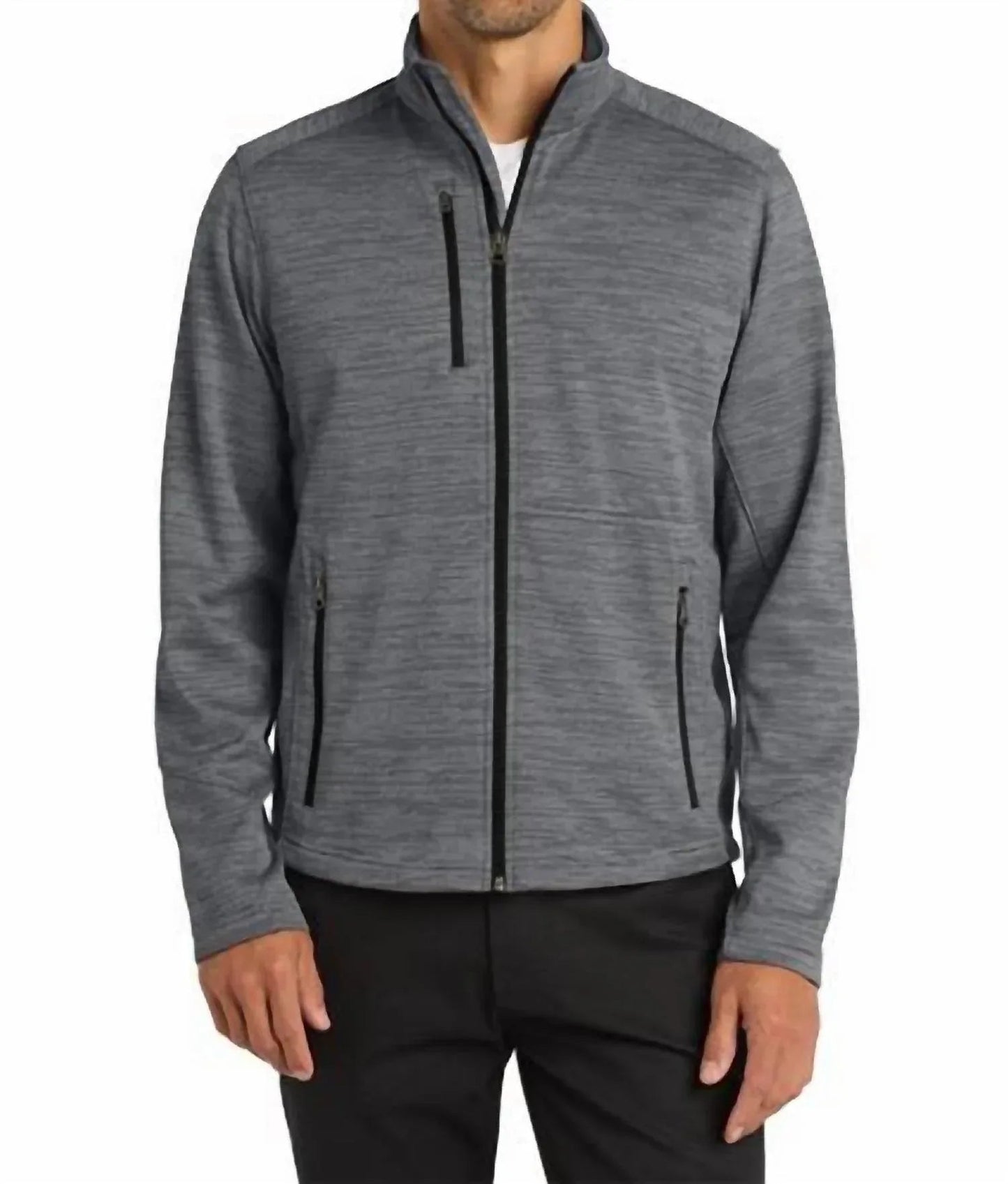 Unisex Digi Stripe Fleece Jacket