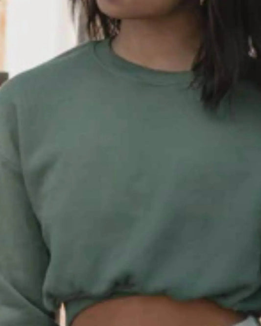 Mädchen Fleece Cropped Pullover