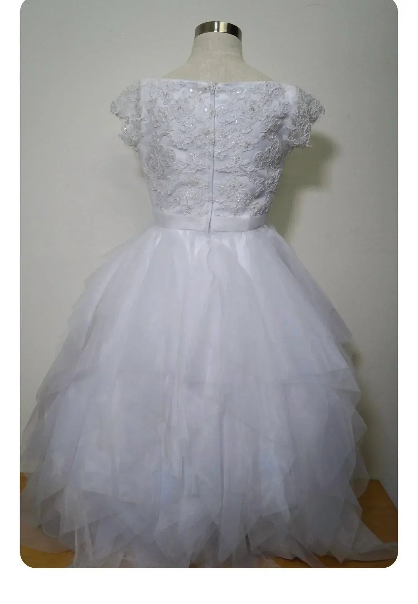 Beaded White Lace Bodice