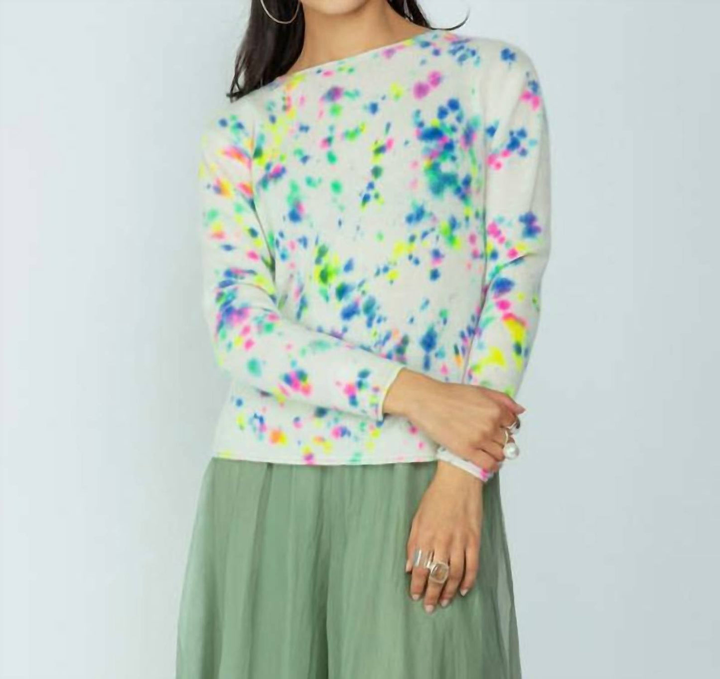 Kaschmirpullover mit langen Ärmeln