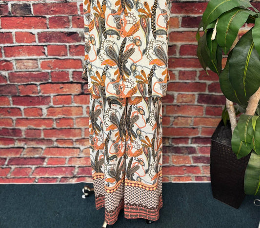 Women's Sunset Paisley Halter Blouse