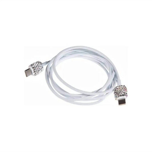 Durchsichtiges USB-Ladekabel mit Glitzer für Damen