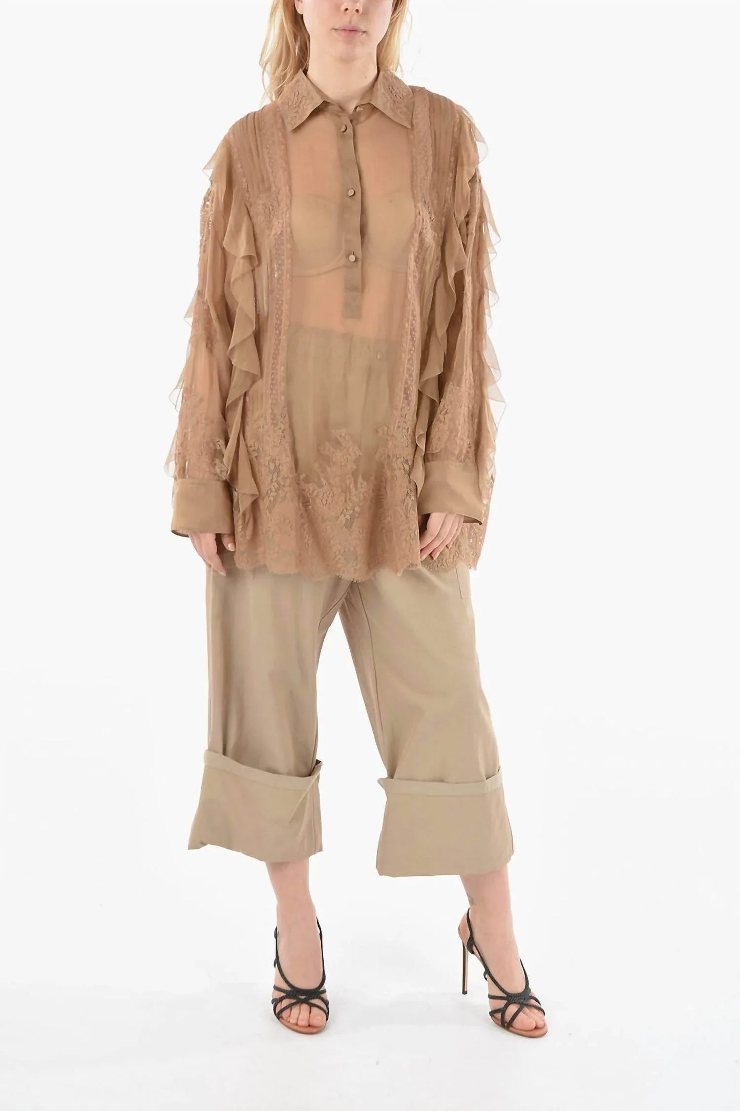 Silk Layered Embroidered Shirt
