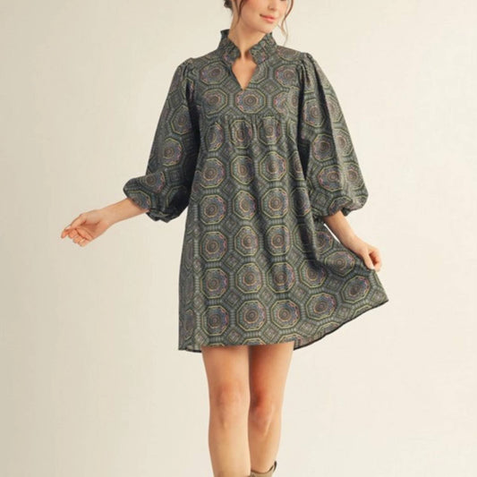 Boho Print Dress