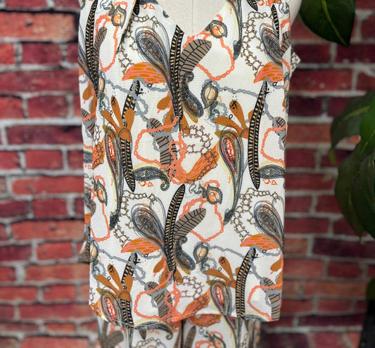 Women's Sunset Paisley Halter Blouse