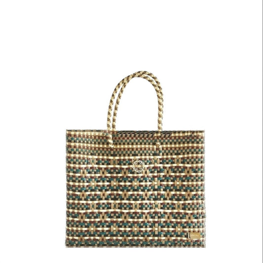 Women's Medium Woven Shoulder Strap Tote Bag