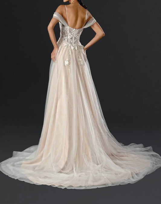 A-line Off-shoulder Wedding Dress