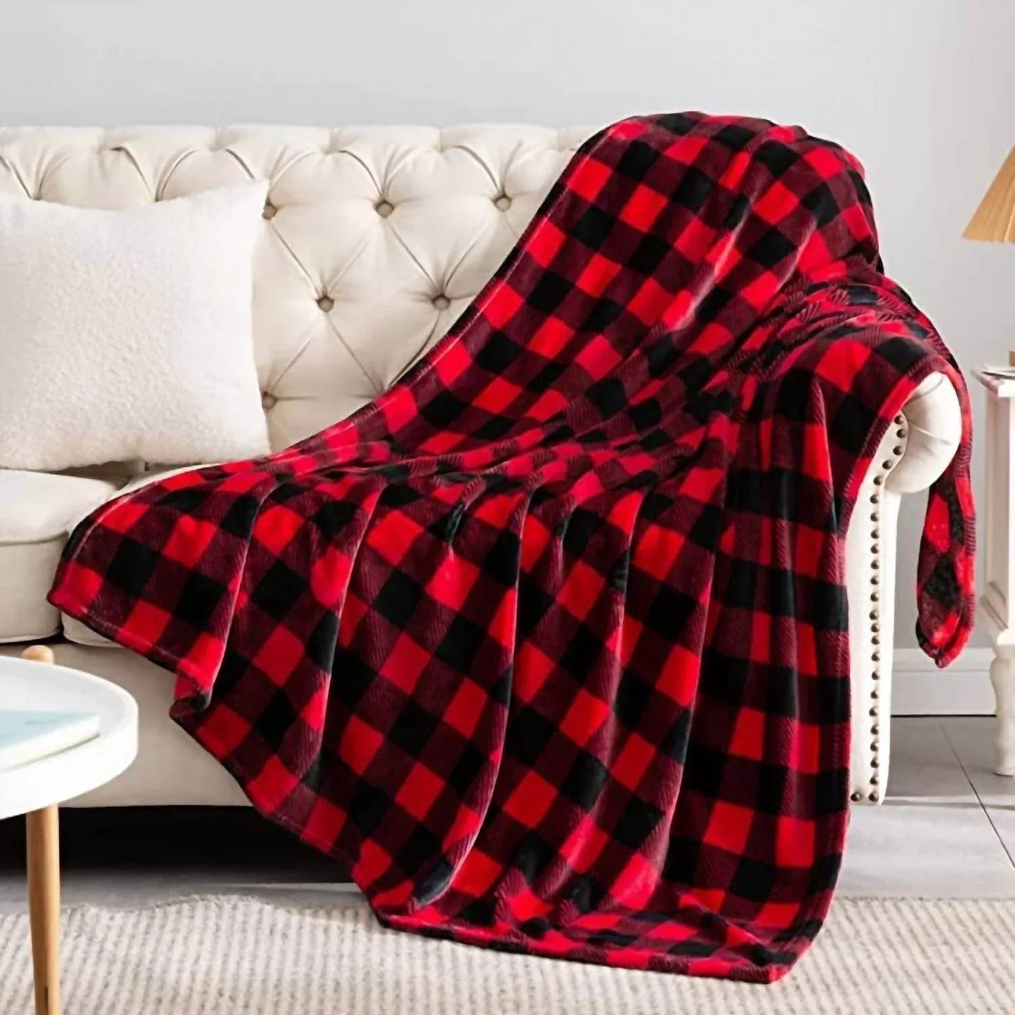 Buffalo Karo Plaid Plüsch Fleece Kuscheldecke