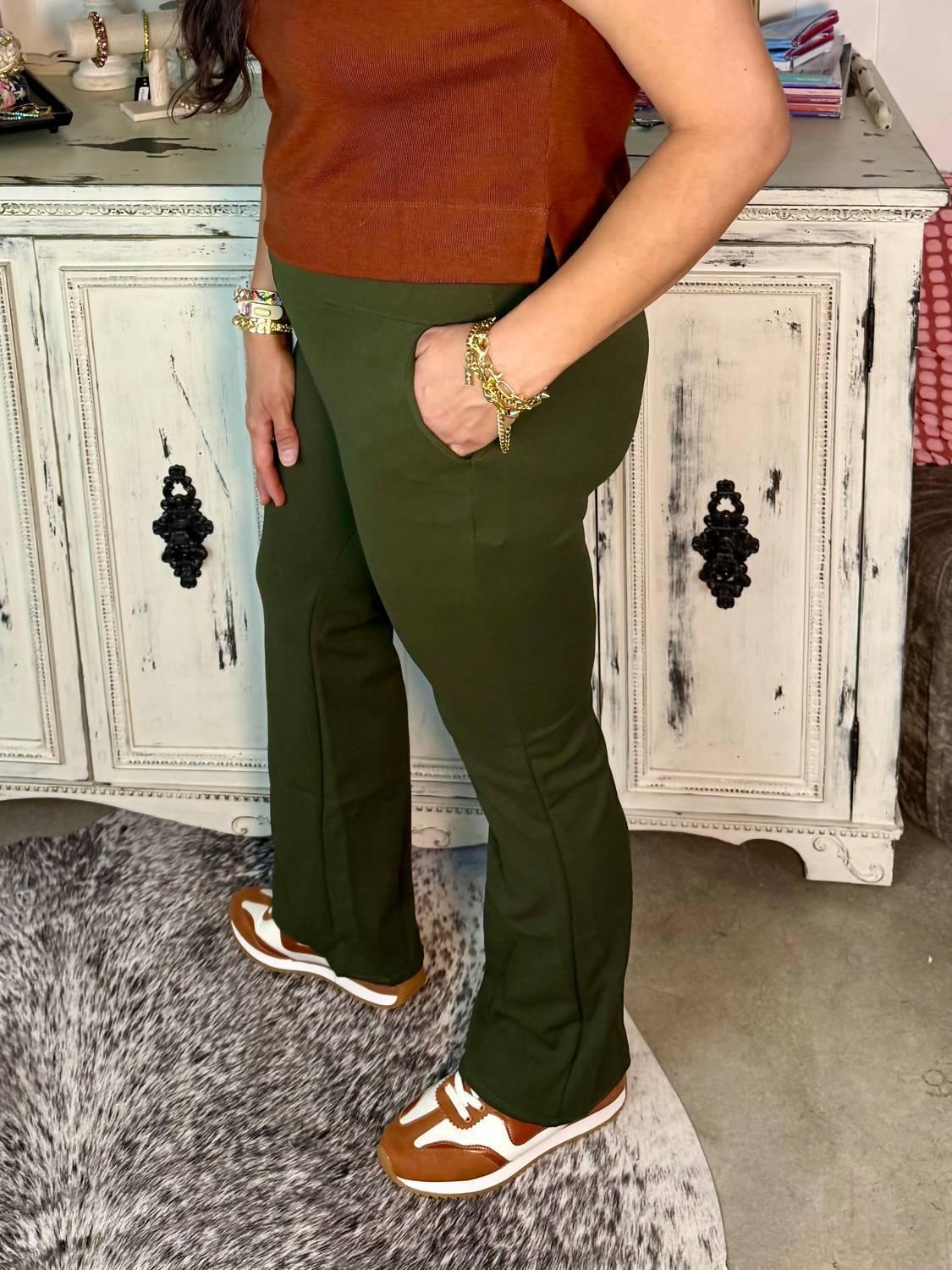 High Waisted Stretch Flare Pants