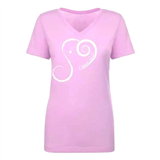 Women's Elephant Spirit Cotton Blend V-Neck Short Sleeve T-Shirt