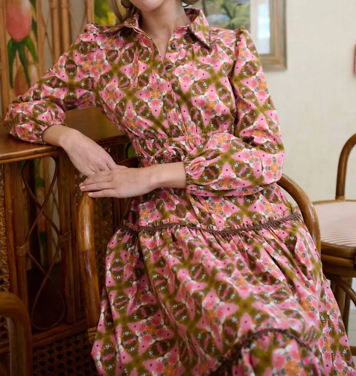 Banyan Long Sleeve Midi Dress