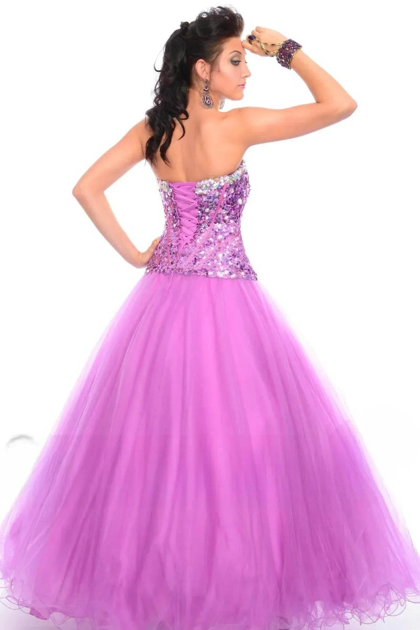 Fully-sequined Corset Ballgown