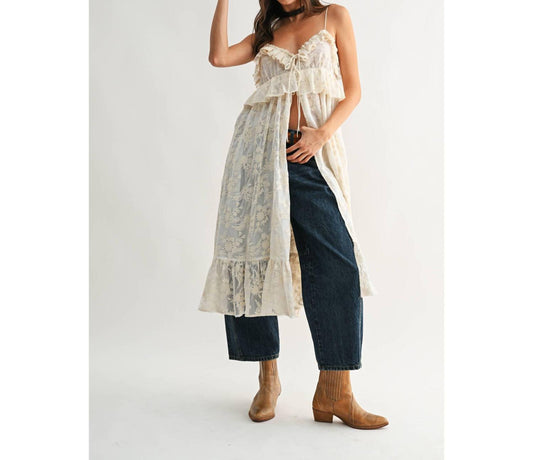 Stevie Sheer Spitzen-Cover-Up-Oberteil