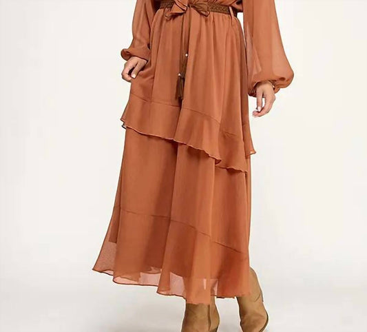 Boho Chic Flowy Ruffled Maxi Dress