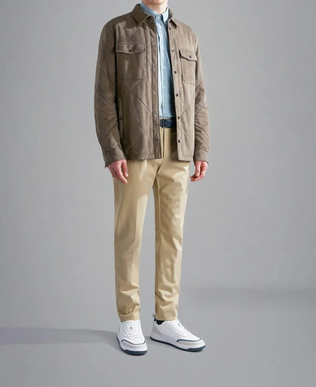 Aqualeather Quilted Suede Shacket