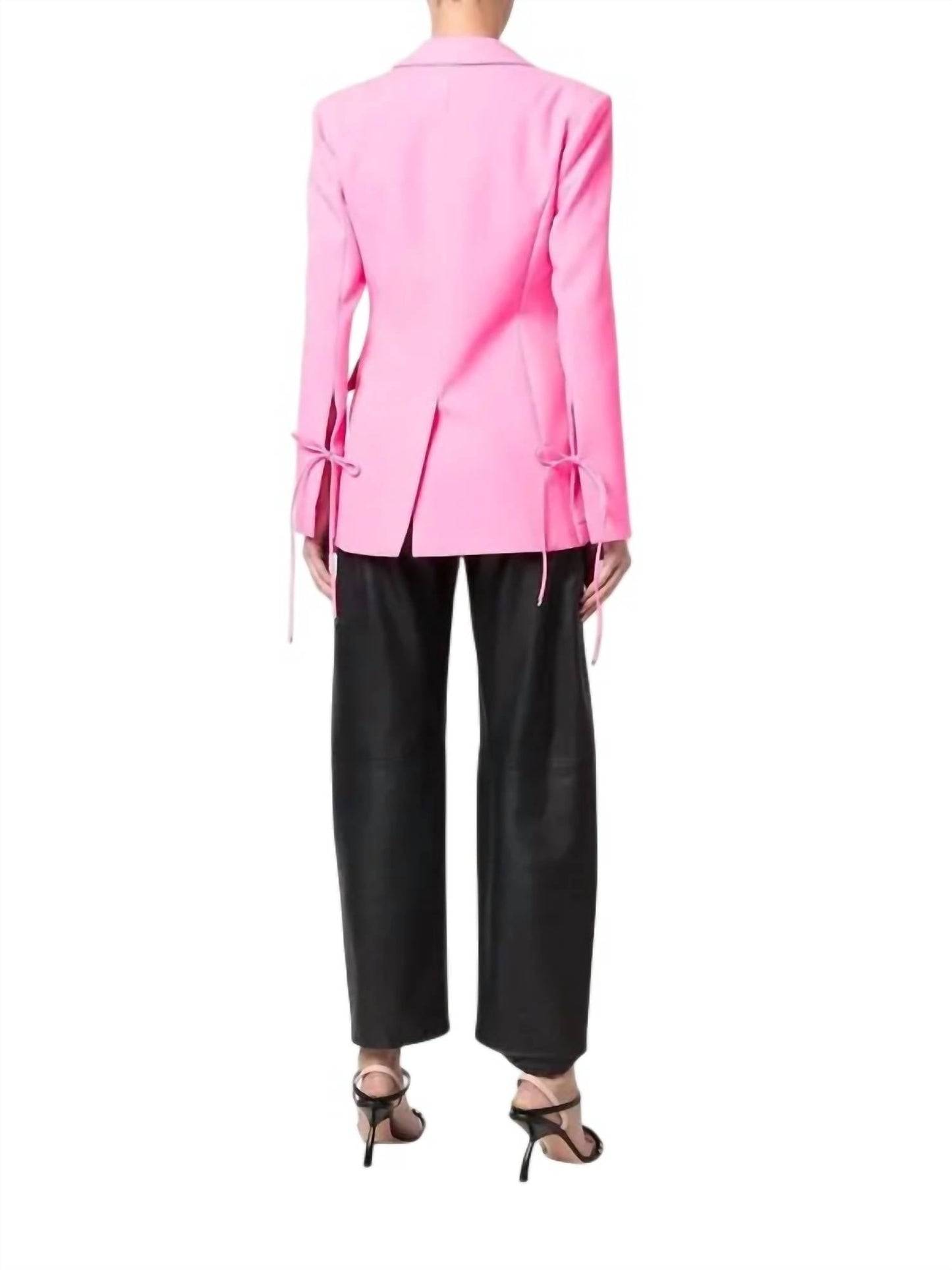 Peak-lapels Lace-up Blazer